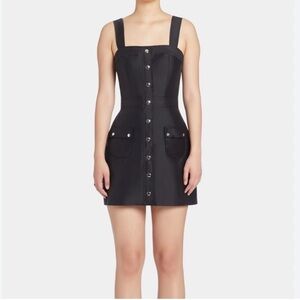 Amanda Uprichard Archie Dress in Black Nylon Large